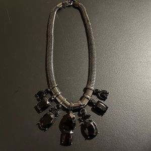 Express Necklace - Costume Jewelry - Black Stones